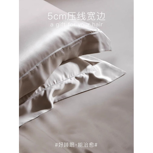 真絲枕套單衹裝絲綢枕頭套仿桑蠶絲枕巾冰絲天絲一對美容床上用品