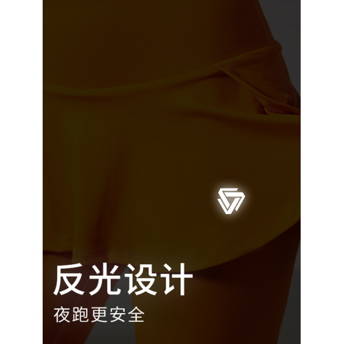 科裡芙運動長褲女新款防走光彈力瑜伽裙褲戶外跑步訓練透氣健身褲