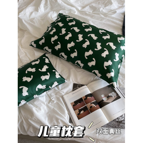 shamelessbaby for baby！兒童/嬰兒卡通枕套30*50雙面真絲枕套