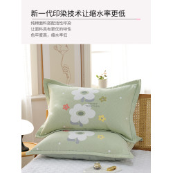 純棉紗布枕套一對四季通用柔軟親膚枕頭套成人家用全棉枕芯內膽套