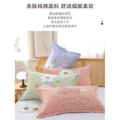 純棉紗布枕套一對四季通用柔軟親膚枕頭套成人家用全棉枕芯內膽套