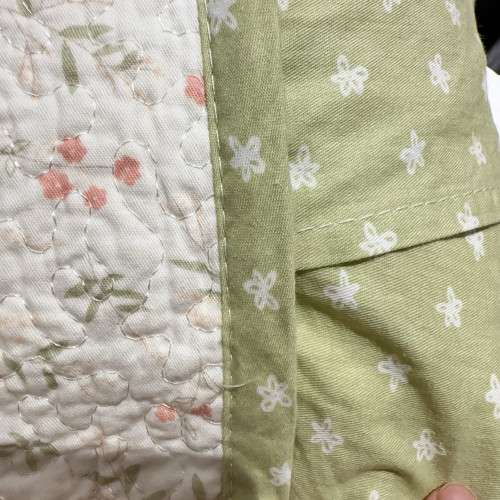 純棉絎縫夾棉枕套（一對）48×73左右厚實枕頭袋卡通田園碎花清新