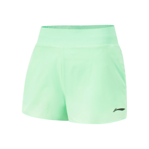 李甯運動褲女夏季跑步系列時尚透氣簡約常規運動短褲AKSU578-B品