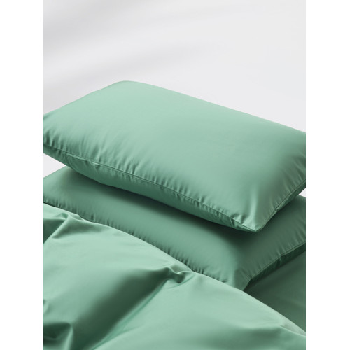 露之熙 LuLux Home60支長絨棉純棉貢緞枕套刺綉成人枕套一對裝