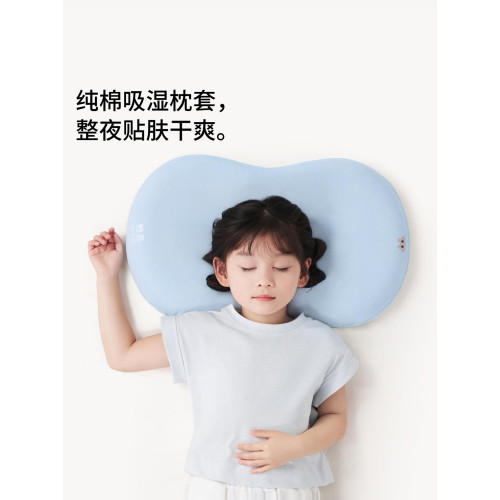 躺島貓肚皮兒童枕矽膠枕專用枕套透氣吸汗乾爽母嬰A類單人枕頭套