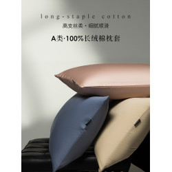 純色A類100S長絨棉枕套全棉純棉家用48cmx74cm一對裝枕芯套四季用