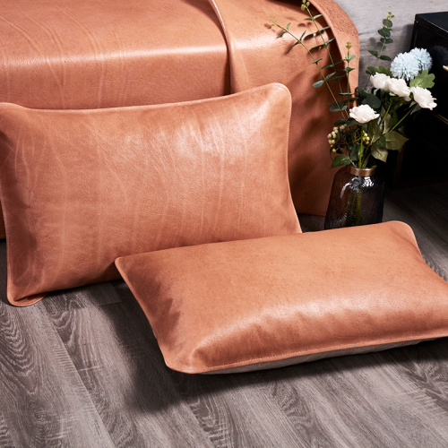 無塗層清水牛皮枕套夏天寶寶涼枕蓆兒童乳膠枕套夏季嬰兒頭層真皮