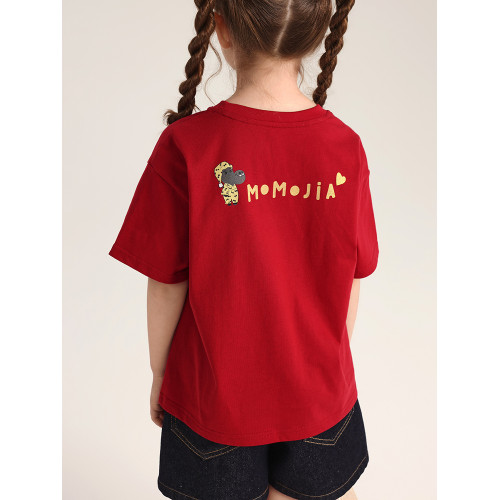 布丁哈魯童裝夏裝女童圓領短袖2026夏季新款兒童洋氣百搭卡通T恤