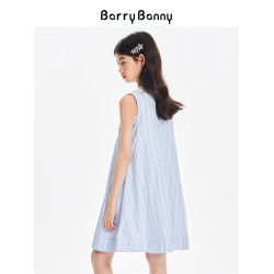 BarryBanny女童立體花背心裙2025夏季新款兒童女孩裙子無袖連衣裙