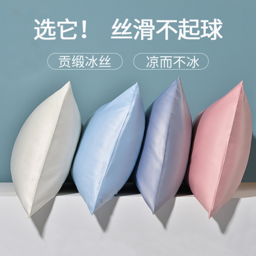 南極人夏季枕頭套48cmx74cm冰絲枕套一對裝家用單個成人枕芯套巾