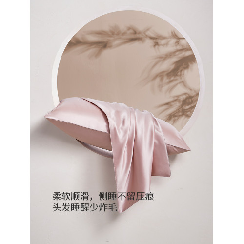 太湖雪真絲枕套單面純色經典簡約絲滑桑蠶絲枕頭套單人