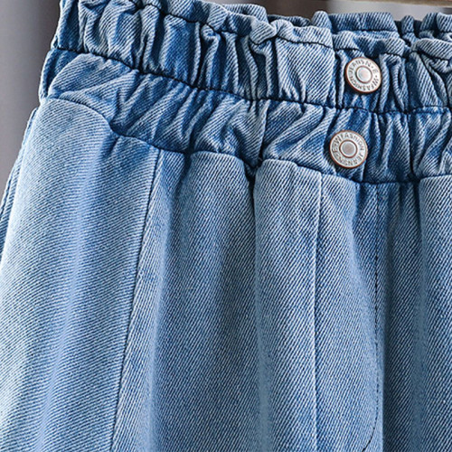 女童牛仔半身裙2025新款夏裝中大童夏季半截裙女孩a字裙兒童短裙7 女童牛仔半身裙2025新款夏裝中大童夏季半截裙女孩a字裙兒童短裙7