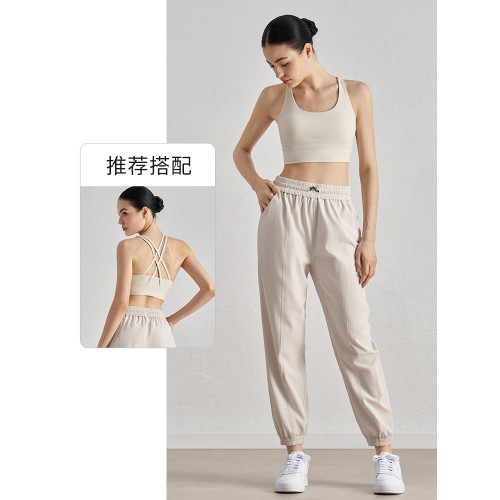 【夏季防曬】運動休閒褲女lu同款透氣高腰寬松速乾抽繩瑜伽健身褲