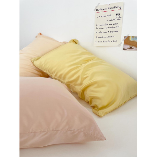 莫蘭迪夏日 奧地利天絲枕套夏季涼爽枕罩家用純色柔軟單衹裝