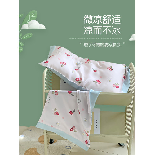 夏季兒童天絲枕套冰絲乳膠枕頭套單個單人可愛35x55卡通學生寶寶