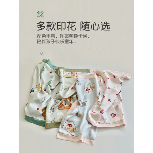 夏季兒童天絲枕套冰絲乳膠枕頭套單個單人可愛35x55卡通學生寶寶