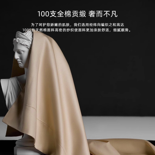 100支全棉枕套48*74純棉長絨棉51*91cm枕套一對裝輕奢酒店枕頭套