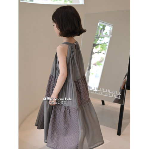 品牌童裝女童連衣裙春夏新款女寶洋氣時髦背心裙2025兒童吊帶裙子