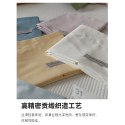 木悠輕奢高級感枕套新疆貢緞長絨棉枕頭套全棉純棉單人枕芯內膽套
