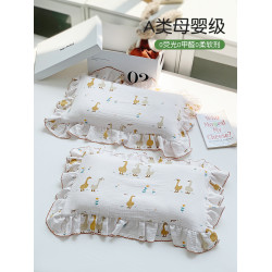 夏季荷葉邊全棉紗布卡通兒童枕套純棉女寶寶乳膠枕頭套枕芯套枕巾