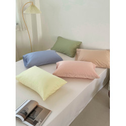 60支裸睡級｜百搭純色60支新疆長絨棉枕套純棉枕頭套枕巾單衹單人