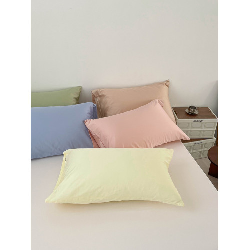 60支裸睡級｜百搭純色60支新疆長絨棉枕套純棉枕頭套枕巾單衹單人