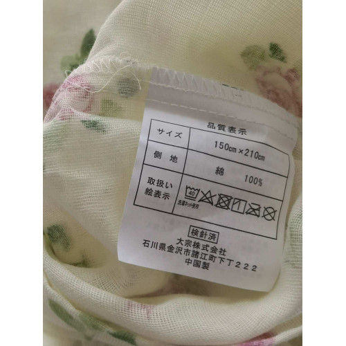 日單純棉紗布被罩被套150×200春夏身柔軟透氣吸汗單人冬絨布