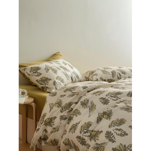 森系復古懷舊純棉被套單件1.8床上四件套全棉被罩150x200x230床品