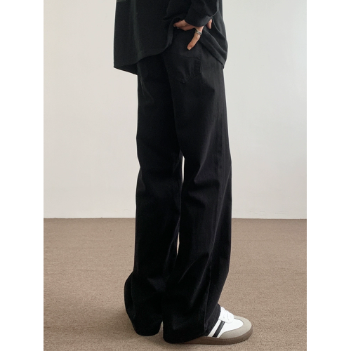 AMGX米白色休閒褲男2025新款cleanfit風寬松垂感美式直筒濶腿褲子