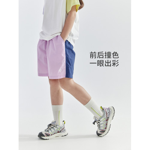 cicochild 25年夏季新款女童拼色休閒短褲中大童戶外運動褲子