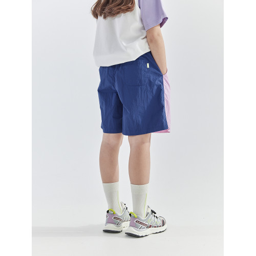 cicochild 25年夏季新款女童拼色休閒短褲中大童戶外運動褲子