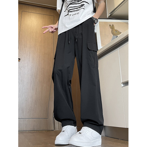 加長款工裝褲110cm夏季男生濶腿褲190高個子薄款速乾衛褲潮115cm
