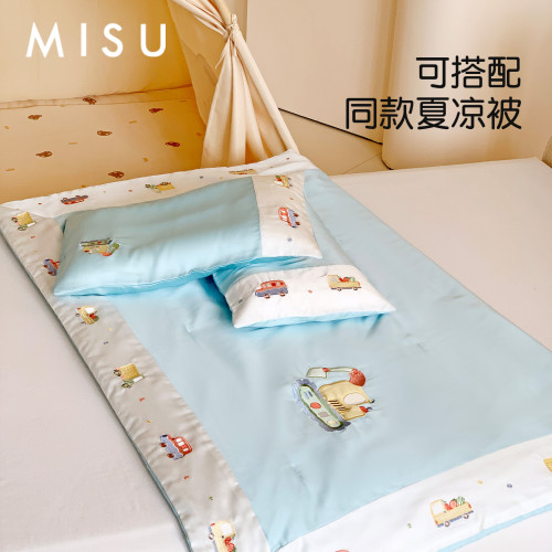 米蘇卡通60支天絲枕套兒童枕頭套單個冰絲枕芯套寶寶枕巾40x60夏