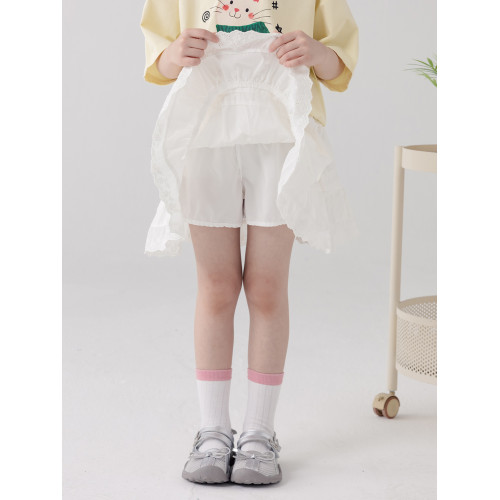 哈依魯2025夏季新款女童半身裙兒童中大童休閒百搭洋氣白色短裙