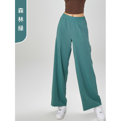 AD1602花色折釦高級感防曬寬松濶腿瑜伽褲戶外健身直筒運動褲女