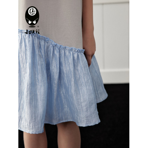 jokii潮牌童裝『晨曦』女童連衣裙蝴蝶結甜美背心裙25夏裝