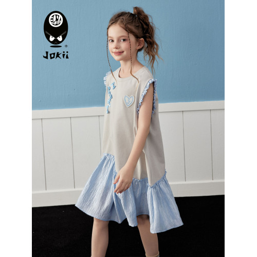 jokii潮牌童裝『晨曦』女童連衣裙蝴蝶結甜美背心裙25夏裝