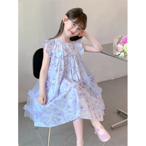 英國Next Svip女童連衣裙2025新款童裝小女孩碎花裙夏季兒童紗裙