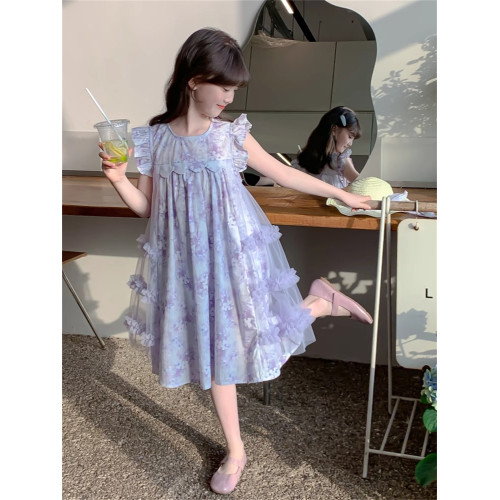 英國Next Svip女童連衣裙2025新款童裝小女孩碎花裙夏季兒童紗裙