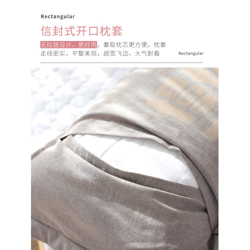 純棉紗布枕套一對裝全棉加大加厚高級柔軟吸汗家用透氣成人枕頭套