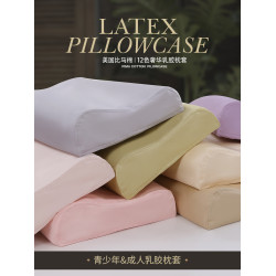 銘愛和高檔1200根貢緞純棉a類全棉乳膠枕套成人60x40單人波浪純色