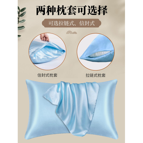 Winssy品牌高級重磅真絲網紅枕頭套粉色單人桑蠶絲禮品枕套22姆米