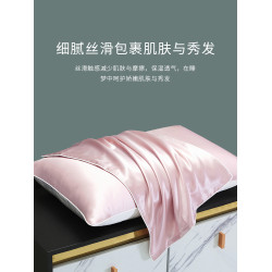 輯裡真絲枕套22姆米桑蠶絲面料絲綢細膩絲滑成人純色枕頭套一衹裝