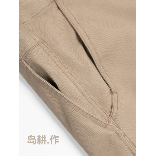 Arba設計 P125 春夏秋高級輕通勤新疆棉零壓閒適合身濶腿褲