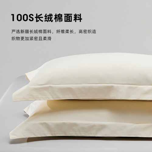 高級五星級酒店100S新疆長絨棉枕套一對裝家用純色枕頭套全棉純棉