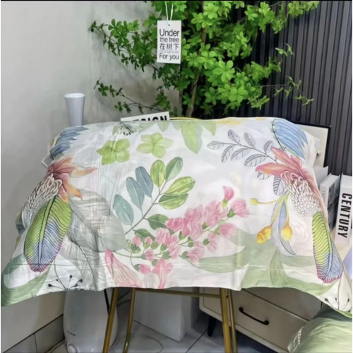 蘭精天絲寬邊精品印花枕套一對