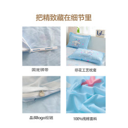 玉桂狗兒童全棉被套單件被罩1.5m單人被單卡通幼兒園被套純棉1.2m