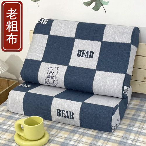 純棉乳膠枕套老粗布加厚40x60cm一對成人夏涼30x50兒童35x55學生