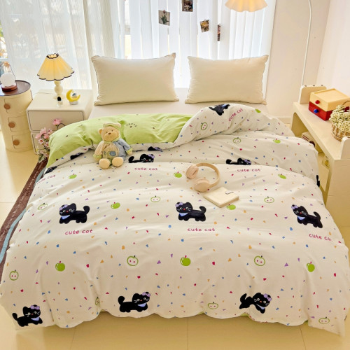 100%純棉被套單件兒童卡通學生宿舍單人全棉被罩150x200x230雙人