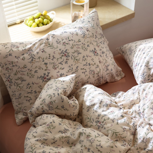 【枕套1個裝】全棉針織棉碎花小清新枕套a類純棉天竺棉單人枕頭套